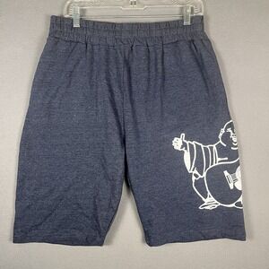 True Religion Lounge Wear Shorts Mens Large Blue Buddha Elastic Waist Pockets